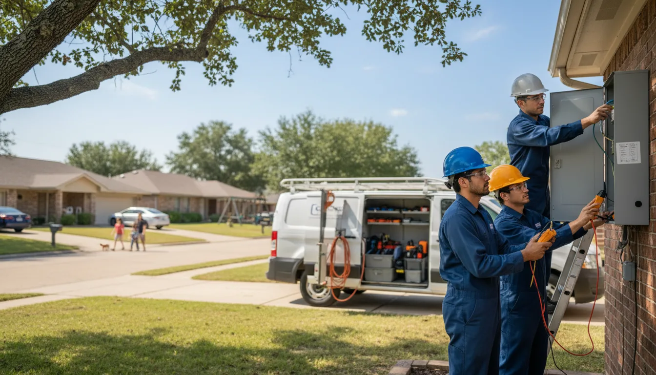 Certified electrician providing emergency electrical services in Oglesby, TX